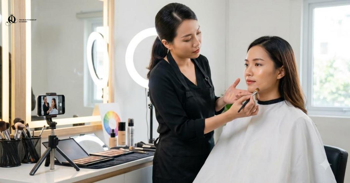Một lớp makeup đẹp phụ thuộc vào quy trình xử lý gương mặt, chọn nền, phối màu và kiểm tra ánh sáng để bảo đảm tự nhiên, lên hình tốt và lâu trôi.
