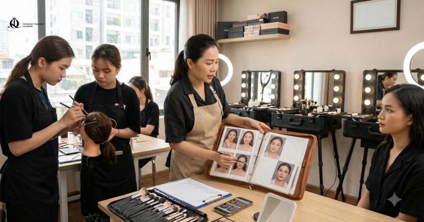 Học viện makeup TP.HCM: cân nhắc học phí, thực hành và kết quả đầu ra